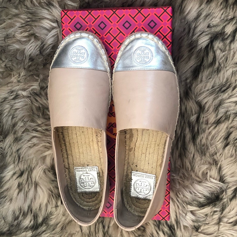 Tory Burch Espadrilles- Taupe/ Silver 8.5